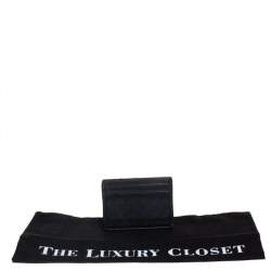 Pre Owned حافظة بطاقات غوتشي جلد ميكروغوتشيسيما أسود