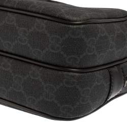 Gucci Black GG Supreme Canvas Wristlet Pouch