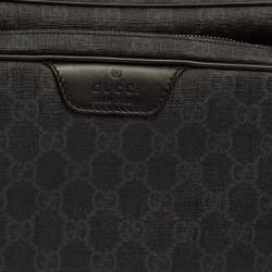 Gucci Black GG Supreme Canvas Wristlet Pouch