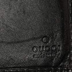 Gucci Black Leather and Canvas Interlocking G Bifold Wallet