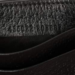 مملوكة مسبقًا حافظة بطاقات غوتشي كلبس نقود مارمونت جي جي جلد أسود