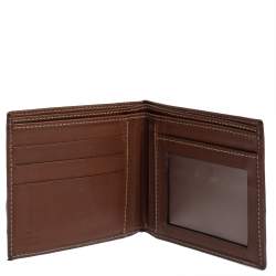 Gucci Off White/Brown GG Superme Web Bifold Wallet    