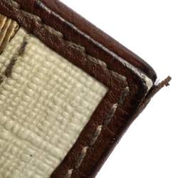 Gucci Off White/Brown GG Superme Web Bifold Wallet    