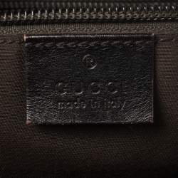 مملوكة مسبقًا Gucci Brown Diamante Leather Messenger Bag