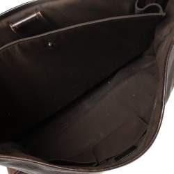 مملوكة مسبقًا Gucci Brown Diamante Leather Messenger Bag