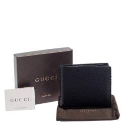 Gucci Black Python Bifold Wallet