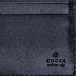 Pre Owned محفظة غوتشى ثنائية الطيه شعار جلد حمراء 