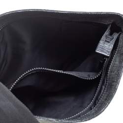 Gucci Black GG Supreme Canvas Medium Flat Messenger Bag