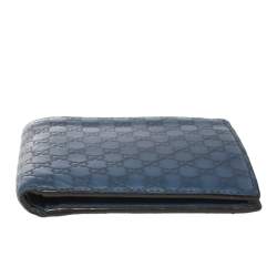 Gucci Blue Microguccissima Leather Bifold Wallet