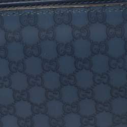 Gucci Blue Microguccissima Leather Bifold Wallet