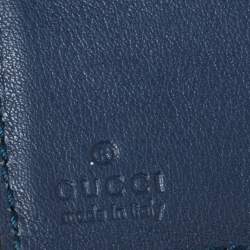 Gucci Blue Microguccissima Leather Bifold Wallet