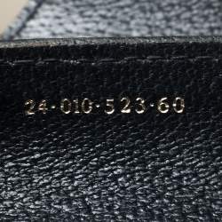 Gucci Navy Blue GG Supreme and Leather Trim Vintage Handheld Suitcase