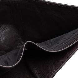 Pre Owned Gucci Dark Brown Guccissima Leather Bifold Wallet