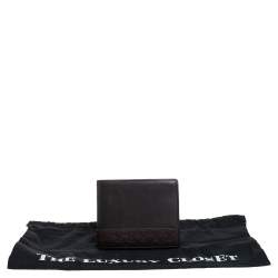 Pre Owned Gucci Dark Brown Guccissima Leather Bifold Wallet