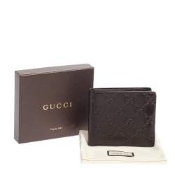 Gucci Dark Brown Guccissima Leather Bifold Wallet