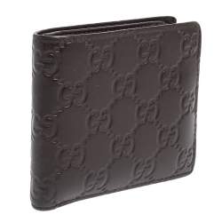 Gucci Dark Brown Guccissima Leather Bifold Wallet