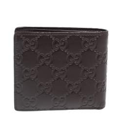 Gucci Dark Brown Guccissima Leather Bifold Wallet