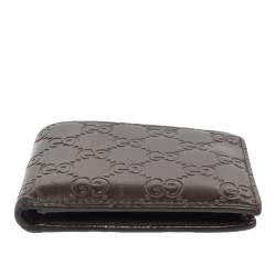 Gucci Dark Brown Guccissima Leather Bifold Wallet
