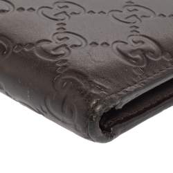 Gucci Dark Brown Guccissima Leather Bifold Wallet