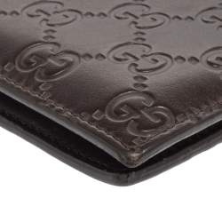 Gucci Dark Brown Guccissima Leather Bifold Wallet