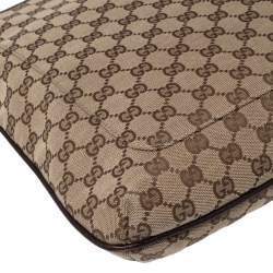 Gucci Beige/Brown GG Canvas and Leather Messenger Bag