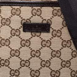 Gucci Beige/Brown GG Canvas and Leather Messenger Bag