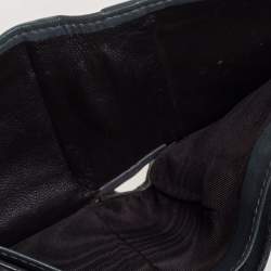 Pre Owned محفظة غوتشي جلد مايكروغوتشيسيما رصاصي ثنائية الطي