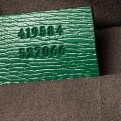 Gucci Green Snake and Web Print Leather Backpack