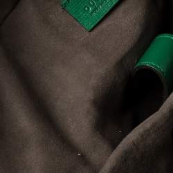 Gucci Green Snake and Web Print Leather Backpack