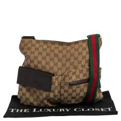 Pre Owned Gucci Beige GG Canvas Medium Messenger Bag