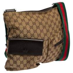 Pre Owned Gucci Beige GG Canvas Medium Messenger Bag