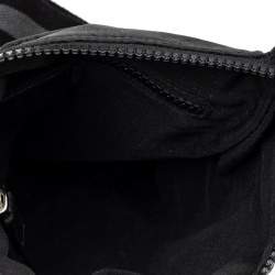 Gucci Black GG Nylon and Leather Messenger Bag