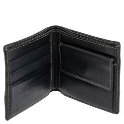 Gucci Beige/Black GG Supreme Canvas and Leather Bifold Wallet