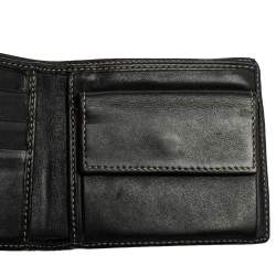 Gucci Beige/Black GG Supreme Canvas and Leather Bifold Wallet