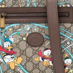 مملوكة مسبقًا Gucci x Disney Beige GG Supreme Canvas and Leather Donald Duck Messenger Bag