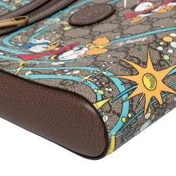مملوكة مسبقًا Gucci x Disney Beige GG Supreme Canvas and Leather Donald Duck Messenger Bag