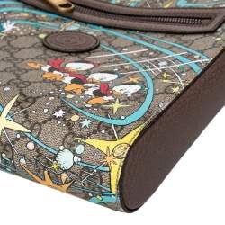 مملوكة مسبقًا Gucci x Disney Beige GG Supreme Canvas and Leather Donald Duck Messenger Bag
