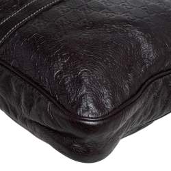Gucci Dark Brown Guccissima Leather Business Briefcase Bag
