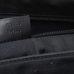 Pre Owned حقيبة ماسنجر غوتشي هيلاري جلد ديامانتي سوداء 