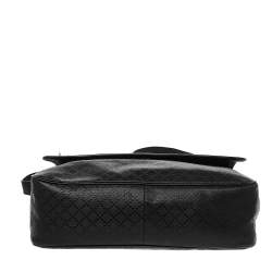 Pre Owned حقيبة ماسنجر غوتشي هيلاري جلد ديامانتي سوداء 