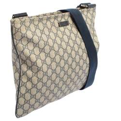 Gucci Navy Blue GG Supreme Canvas Messenger Bag