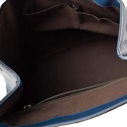 Pre Owned Gucci Blue Diamante Leather Backpack
