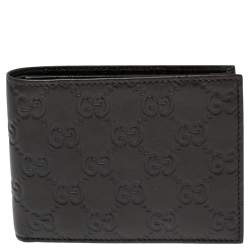 Gucci Dark Brown Guccissima Leather Bifold Wallet