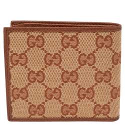 Gucci Beige/Brown GG Canvas New York Yankees Patch Bifold Wallet