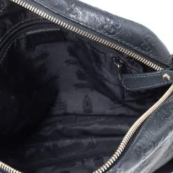 Pre Owned Gucci Black Guccissima Leather Messenger Bag