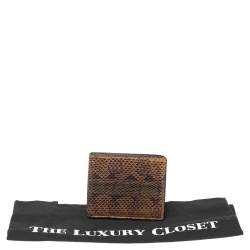 Pre Owned Gucci Multicolor Python Bifold Wallet