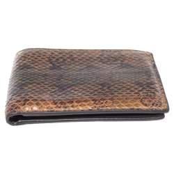 Pre Owned Gucci Multicolor Python Bifold Wallet