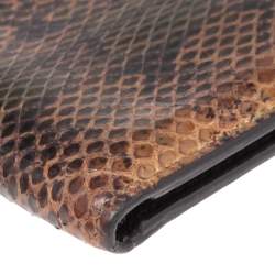Pre Owned Gucci Multicolor Python Bifold Wallet