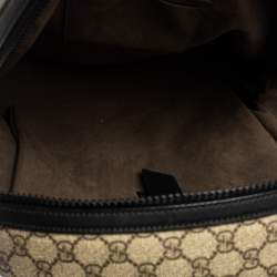 Gucci Beige/Black GG Supreme Canvas and Leather Backpack