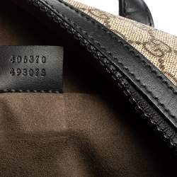 Gucci Beige/Black GG Supreme Canvas and Leather Backpack